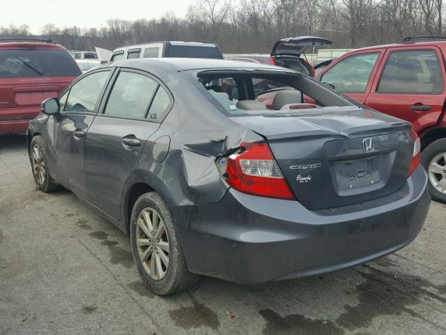 2HGFB2F8XCH573065 - 2012 HONDA CIVIC EX GRAY photo 3