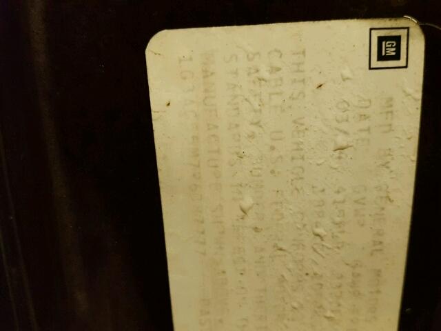 1G3AG55M7R6387777 - 1994 OLDSMOBILE CUTLASS CI GRAY photo 10