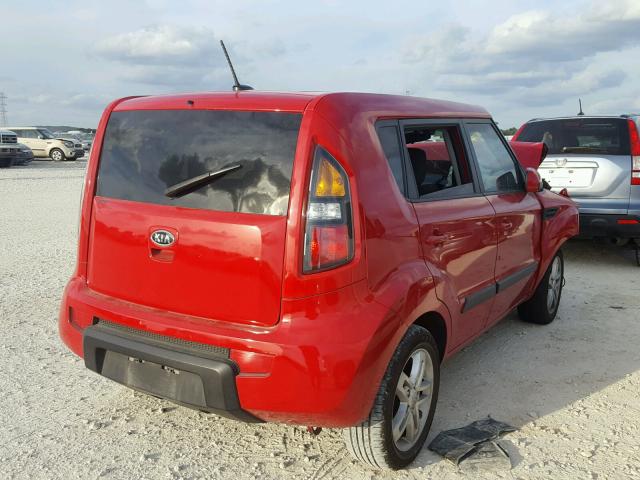 KNDJT2A29B7273472 - 2011 KIA SOUL + RED photo 4