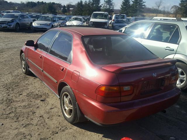 JHMEH9693SS023044 - 1995 HONDA CIVIC EX RED photo 3