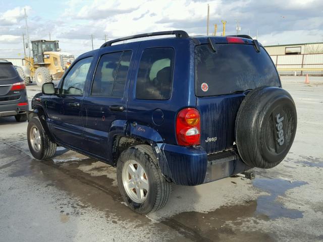 1J4GK58K13W563551 - 2003 JEEP LIBERTY LI BLUE photo 3