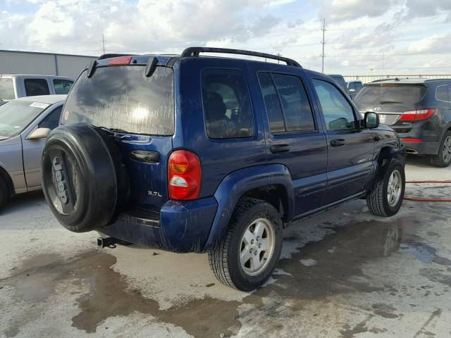 1J4GK58K13W563551 - 2003 JEEP LIBERTY LI BLUE photo 4