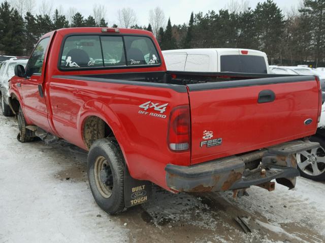 1FTNF21L52EC04128 - 2002 FORD F250 SUPER RED photo 3