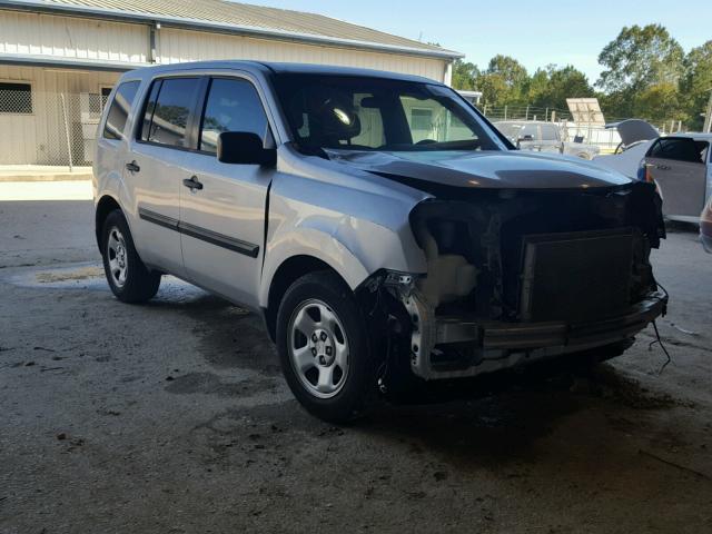 5FNYF4H29CB005802 - 2012 HONDA PILOT LX SILVER photo 1