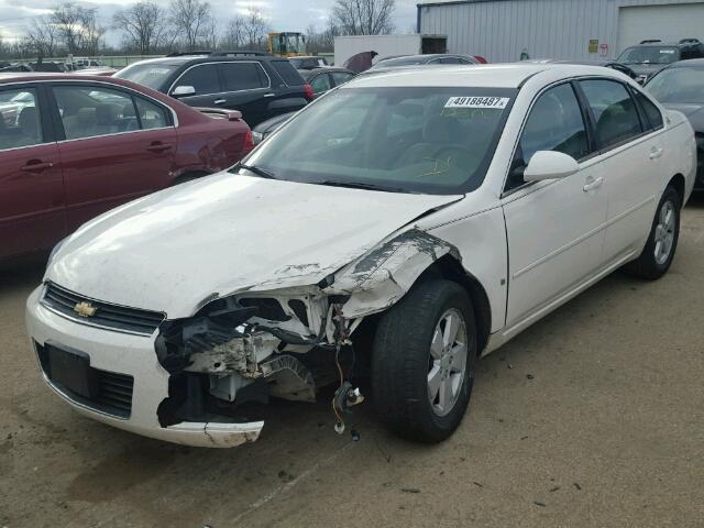 2G1WT55N289251731 - 2008 CHEVROLET IMPALA LT WHITE photo 2