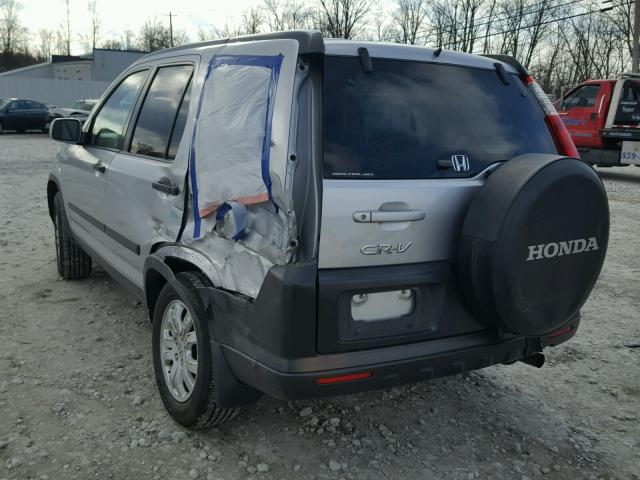 JHLRD77846C055402 - 2006 HONDA CR-V EX SILVER photo 3