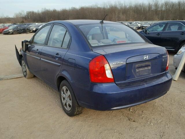 KMHCN46C59U373740 - 2009 HYUNDAI ACCENT GLS BLUE photo 3