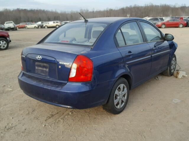 KMHCN46C59U373740 - 2009 HYUNDAI ACCENT GLS BLUE photo 4