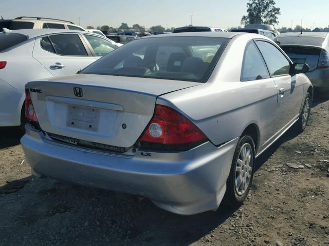 1HGEM21574L016461 - 2004 HONDA CIVIC LX SILVER photo 4