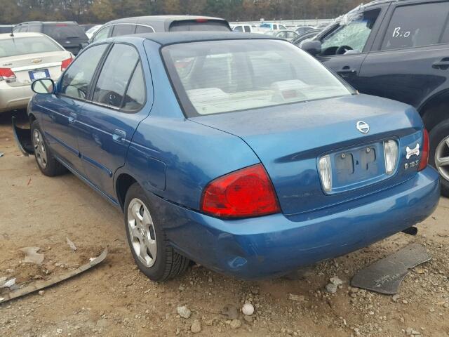 3N1CB51DX4L485653 - 2004 NISSAN SENTRA 1.8 TEAL photo 3