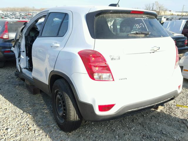 3GNCJKSBXHL279533 - 2017 CHEVROLET TRAX LS WHITE photo 3