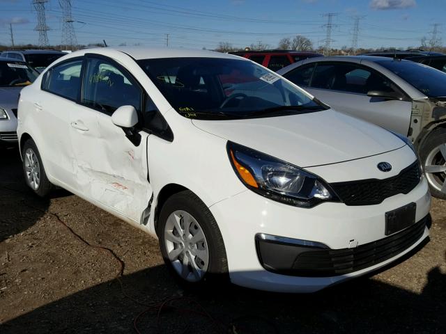 KNADM4A31G6570390 - 2016 KIA RIO LX WHITE photo 1