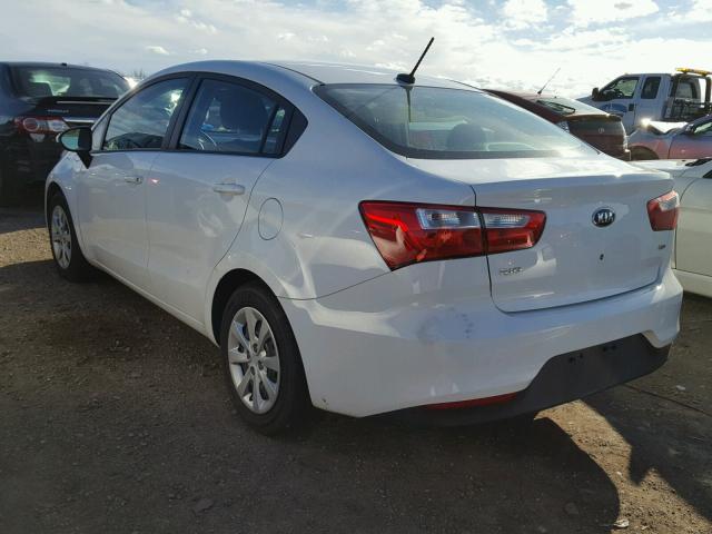 KNADM4A31G6570390 - 2016 KIA RIO LX WHITE photo 3