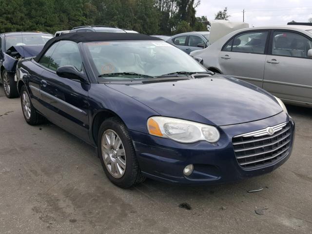 1C3EL65R24N142032 - 2004 CHRYSLER SEBRING LI BLUE photo 1