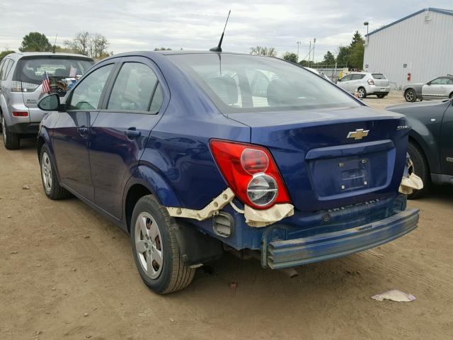 1G1JA5SH9D4135096 - 2013 CHEVROLET SONIC LS BLUE photo 3
