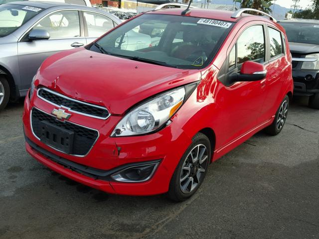 KL8CF6S98EC510184 - 2014 CHEVROLET SPARK 2LT RED photo 2