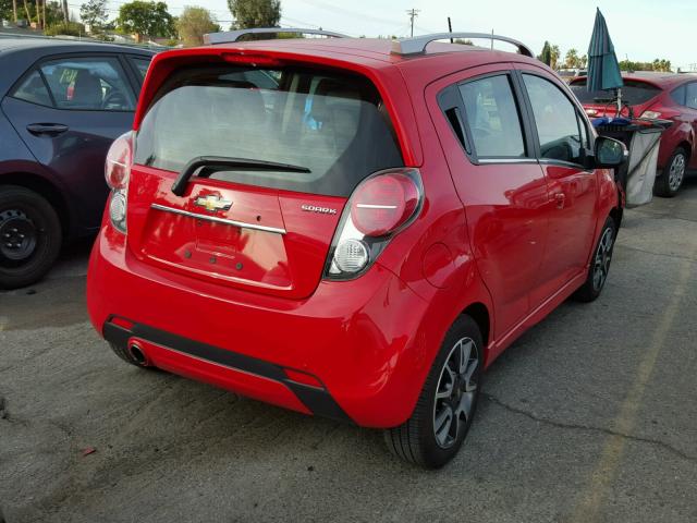 KL8CF6S98EC510184 - 2014 CHEVROLET SPARK 2LT RED photo 4