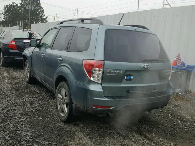JF2SH6CC9AH773659 - 2010 SUBARU FORESTER 2 TEAL photo 3