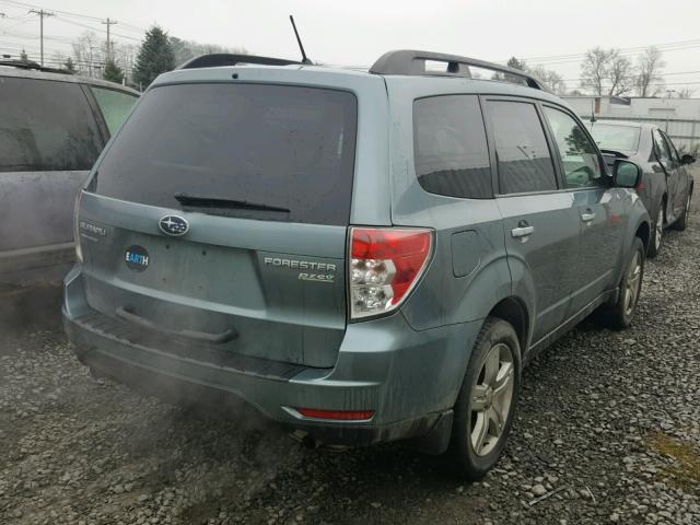 JF2SH6CC9AH773659 - 2010 SUBARU FORESTER 2 TEAL photo 4