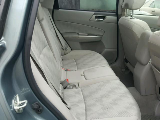 JF2SH6CC9AH773659 - 2010 SUBARU FORESTER 2 TEAL photo 6