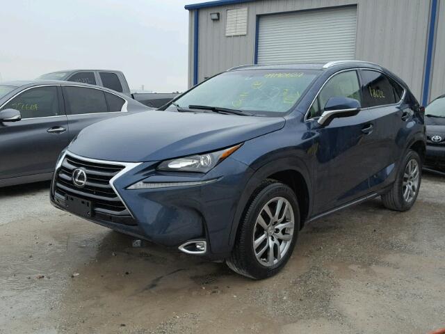 JTJYARBZXF2018306 - 2015 LEXUS NX 200T BLUE photo 2