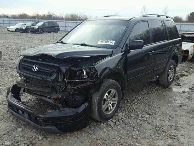 2HKYF18504H002122 - 2004 HONDA PILOT EXL BLACK photo 2