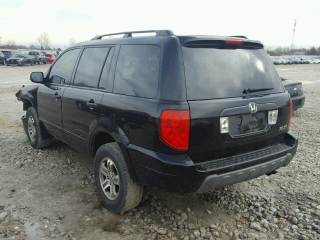 2HKYF18504H002122 - 2004 HONDA PILOT EXL BLACK photo 3