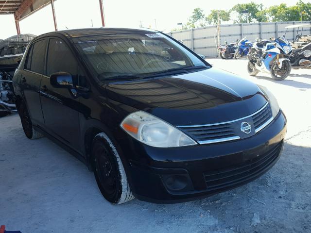 3N1BC11E78L393304 - 2008 NISSAN VERSA S BLACK photo 1