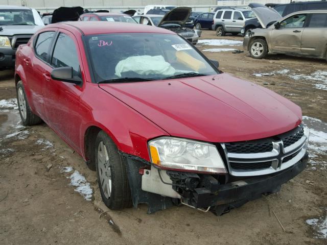 1C3CDZABXDN631227 - 2013 DODGE AVENGER SE MAROON photo 1