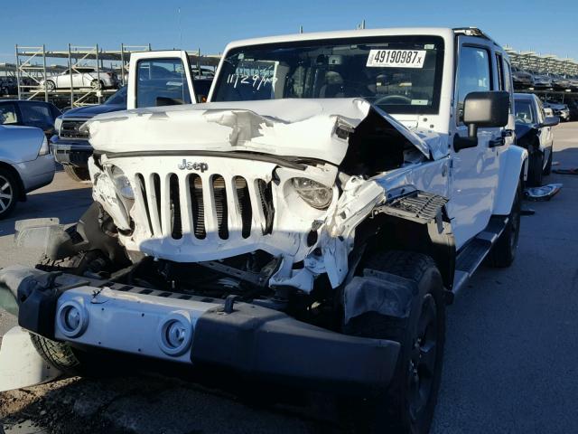 1C4BJWEGXFL757073 - 2015 JEEP WRANGLER U WHITE photo 2