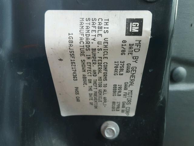 1G8AJ55F16Z174363 - 2006 SATURN ION LEVEL WHITE photo 10