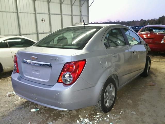 1G1JC5SH9E4163766 - 2014 CHEVROLET SONIC LT SILVER photo 4