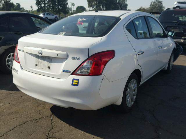 3N1CN7AP0CL944085 - 2012 NISSAN VERSA S WHITE photo 4