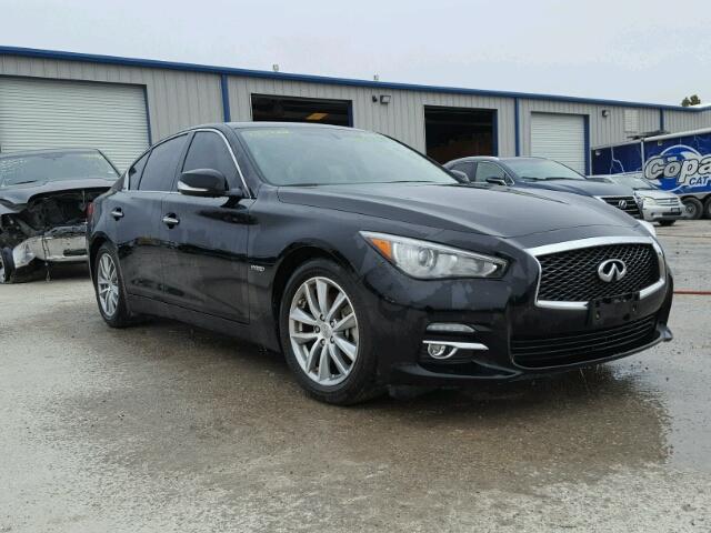 JN1AV7APXFM790549 - 2015 INFINITI Q50 HYBRID BLACK photo 1