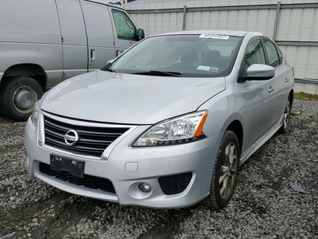 3N1AB7APXDL703569 - 2013 NISSAN SENTRA S SILVER photo 2