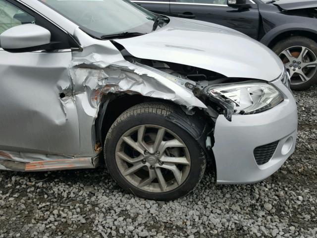 3N1AB7APXDL703569 - 2013 NISSAN SENTRA S SILVER photo 9