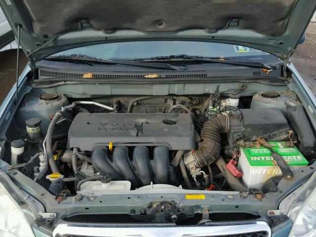 1NXBR32E85Z393671 - 2005 TOYOTA COROLLA CE GREEN photo 7