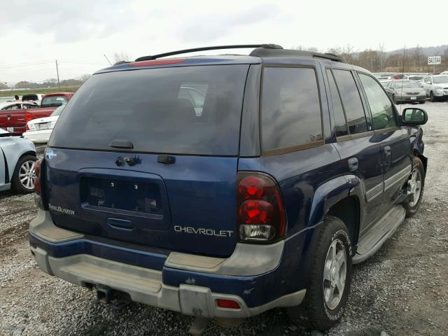 1GNDT13S122300267 - 2002 CHEVROLET TRAILBLAZE BLUE photo 4