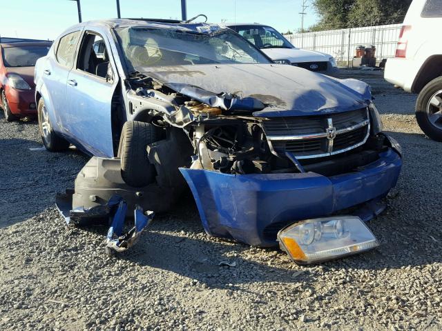 1B3LC56R58N121274 - 2008 DODGE AVENGER SX BLUE photo 1