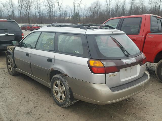 4S3BH675837633444 - 2003 SUBARU LEGACY OUT SILVER photo 3