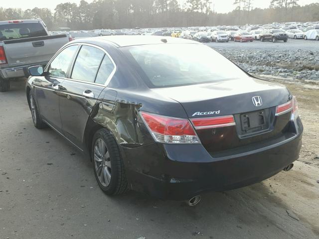 1HGCP3F86CA007686 - 2012 HONDA ACCORD EXL BLACK photo 3