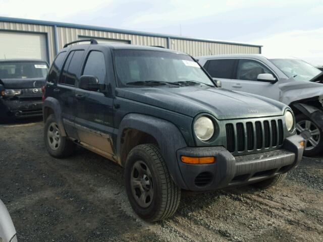 1J4GL48K42W104830 - 2002 JEEP LIBERTY SP GREEN photo 1