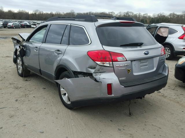 4S4BRDLC7B2346058 - 2011 SUBARU OUTBACK 3. SILVER photo 3