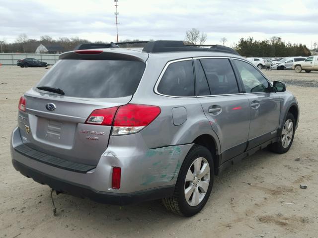 4S4BRDLC7B2346058 - 2011 SUBARU OUTBACK 3. SILVER photo 4