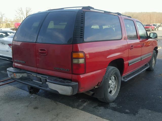 3GNFK16T91G201475 - 2001 CHEVROLET SUBURBAN K RED photo 4