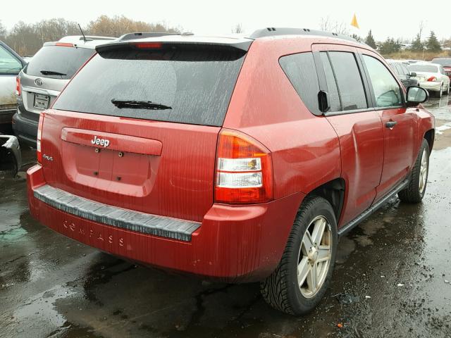 1J8FF47W07D265040 - 2007 JEEP COMPASS RED photo 4