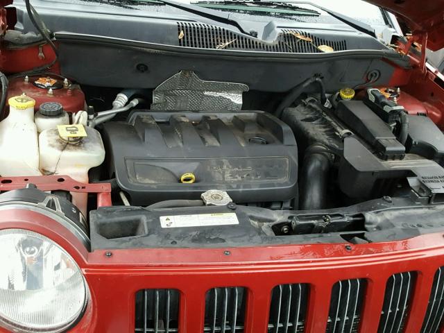 1J8FF47W07D265040 - 2007 JEEP COMPASS RED photo 7