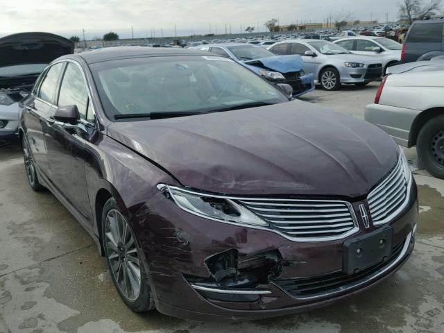 3LN6L2J97DR813928 - 2013 LINCOLN MKZ MAROON photo 1