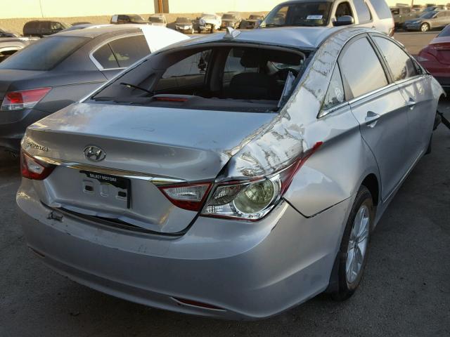 5NPEB4ACXDH674231 - 2013 HYUNDAI SONATA GLS SILVER photo 4