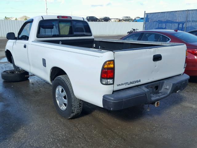 5TBJN3213YS076441 - 2000 TOYOTA TUNDRA WHITE photo 3